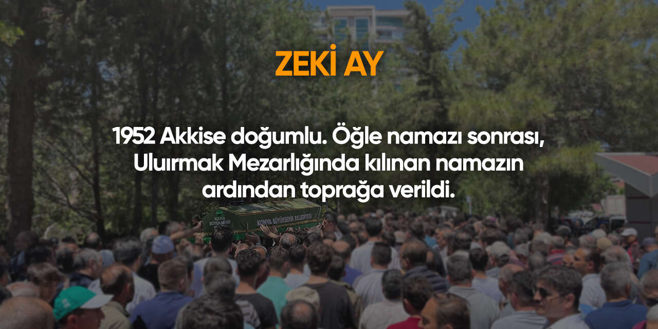 Konya'da bugün vefat edenler | 24 Ocak 2026 13